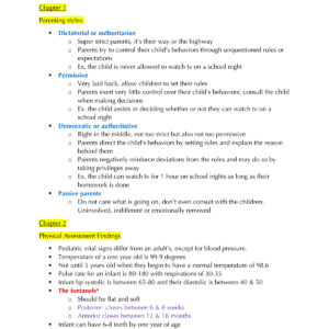 RN ATI Peds Proctored Review