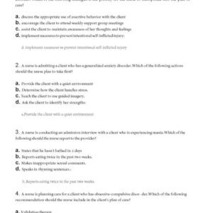 ATI Mental Health Proctored Exam 2023