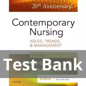 Test Bank for Contemporary Nursing 8th Edition by Barbara Cherry