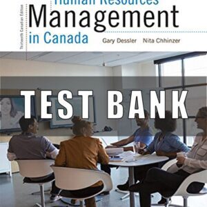 Test Bank for Human Resources Management in Canada 13th Canadian Edition By Gary
