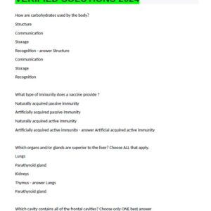 ATI TEAS 7 SCIENCE WITH COMPLETE VERIFIED SOLUTIONS 2024