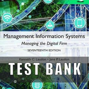 Test Bank for Management Information Systems Managing the Digital Firm, Global Edition 17th Edition By Kenneth C. Laudon, Jane P.