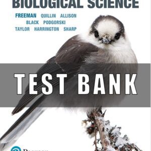 Test Bank for Biological Science, 3rd Canadian Edition Scott Freeman