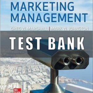 Test Bank For Marketing Management 4th Edition Marshall
