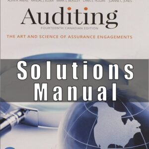 Solution Manual for Auditing The Art and Science of Assurance Engagements, 14th Canadian Edition
