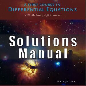 Solutions Manual For First Course in Differential Equations with Modeling Applications 10th Edition Zill